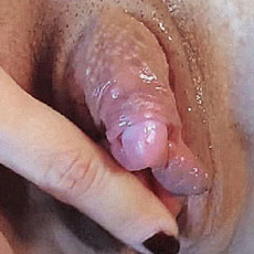 biggest suckable clit all glistening